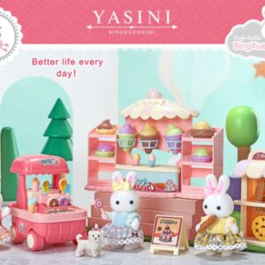 SET CONEJITO PARADOR DE POSTRES Y HELADOS - GRANDE (38CM X 13,5CM X 16,5CM)