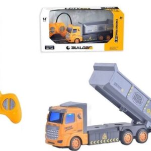 CAMIÓN C/VOLQUETE R/C - 4 COM. (31CM X 14CM X 14CM)