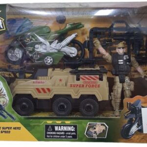 SET MILITAR MED C/JEEP Y MCOS. (26CM X 17,5CM X 9CM)