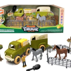 SET GRANJA C/CAMIÓN Y REMOLQUE (17,5CM X 11,5CM X 34CM)