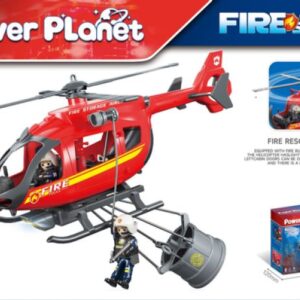 HELIC. BOMBERO C/LUZ Y MUÑECO (25CM X 39CM X 12CM)