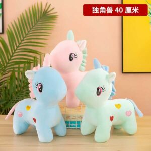 Unicornio con forma de corazón 35cm