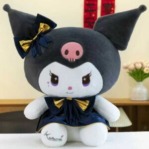 Peluche kuromi negro y dorado 25cm