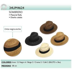 LN34UM4624 - SOMBRERO RAFIA
