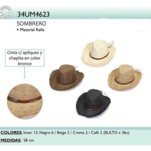 LN34UM4623 - SOMBRERO RAFIA