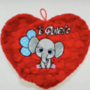 Almohada corazón Te Quiero con elefante 30cm