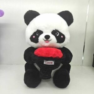 Panda con flores 45cm