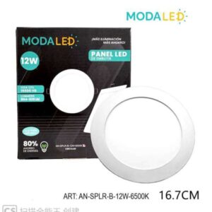 PANEL LED 12W REDONDO FRIO AN-SPLR-B-12W-6500k-40