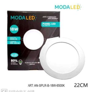 PANEL LED 18W REDONDO FRIO AN-SPLR-B-18W-6500k-30