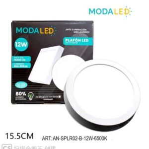12W PLAFON LED REDONDO FRIO AN-SPLR02-B-12W-6500k-