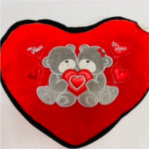 Almohada corazón con dos ositos abrazándose 35cm