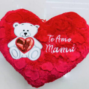 Almohada corazón Te Amo Mamí con osito 35cm