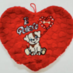 Almohada corazón Te Quiero con perrito 30cm