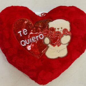 Almohada corazón Te Quiero con osito 35cm