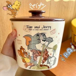 AA1687 BOWL CERAMICA CON TAPA GATO Y RATON