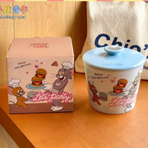 AA1689 BOWL CERAMICA CON TAPA GATO Y RATON