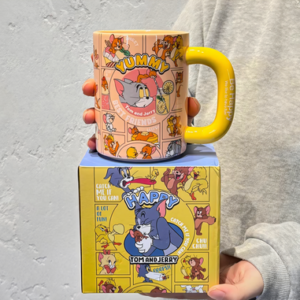AA1690 TAZA CERAMICA ROSA GATO Y RATON