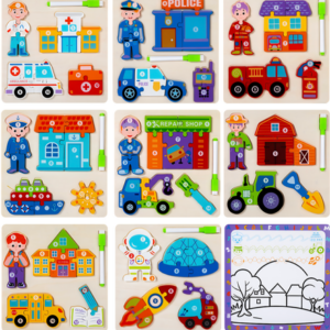 AA1593 JUEGO DE TRABAJOS CON PIZARRA