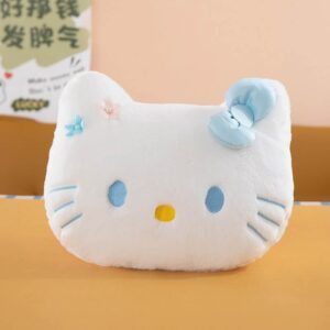 ALMOHADON KITTY CELESTE CON FLOR 48*58CM