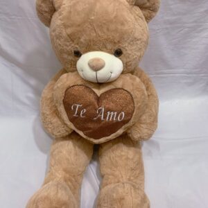 Oso con corazón brillos te amo 110cm 2 colores