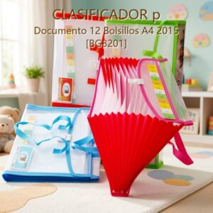 CLASIFICADOR p Documento 12 Bolsillos A4 2015 [BG8201]