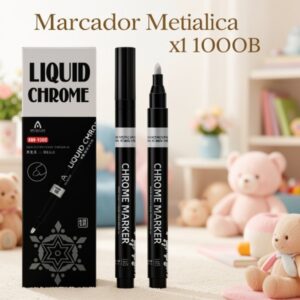 Marcador Metalica platiado x1 1000B