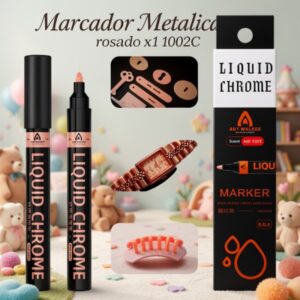 Marcador Metalica rosado x1 1002C