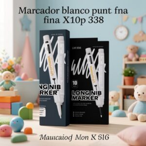 Marcador blanco punta fina X10p 338