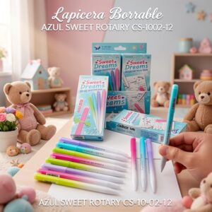 Lapicera Borrable AZUL SWEET ROTARY CS-1002-12