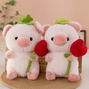 Chancho con flor抱花猪