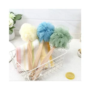 ESPONJA DE BANO CON MANGO DE MADERA