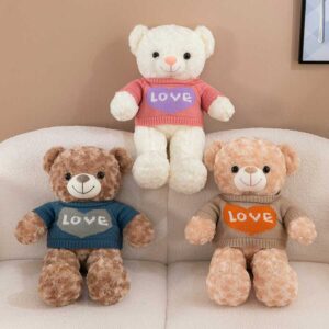 Suéter con forma de osito de peluche en forma de corazón, 100 cm.