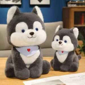 Bufanda de visón estilo husky de 45 cm