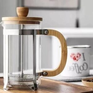 CAFETERA PRENSA FRANCESA EMBOLO 1000 ML CON MADERA EN CAJA