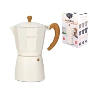 CAFETERA ITALIANA BEIGE BARISTA 26X 18 CM 12 POCILLOS 640 ML
