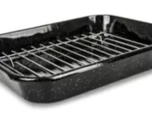 ASADERA ENLOZADA 31 X 21 CM CON REJILLA DESENGRASADORA PARA HORNO