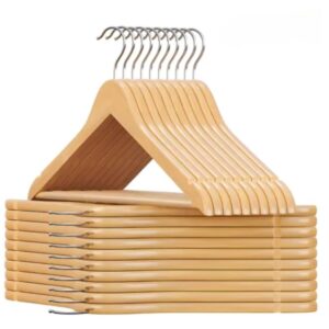 PERCHAS X 8 DE MADERA LUSTRADA 44 CM EN PACK