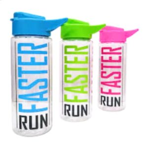 BOTELLITA FASTER DEPORTIVA DECORADA 600 ML TRASLUCIDA