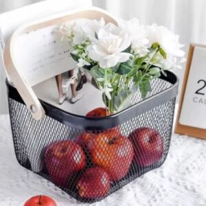 CANASTO ALTO PLASTICO CON MANIJA 25 X 25 X 18 CM