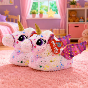 Pantufla Unicornio C/Estrellitas Talle XL