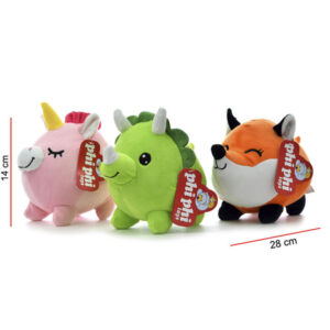 Peluche Unicornio Zorro Y Dinosaurio 14 Cm