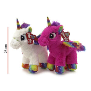 Peluche Unicornio Parado Con Alas 28 Cm