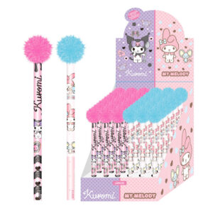 CKSR414 - LAPIZ C/POMPOM KUROMI / MY MELODY