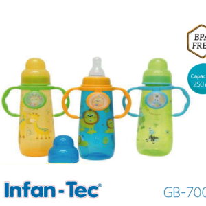MAMADERA TET SILICONA 250 ML ANIMADA C/ ASA (x12)