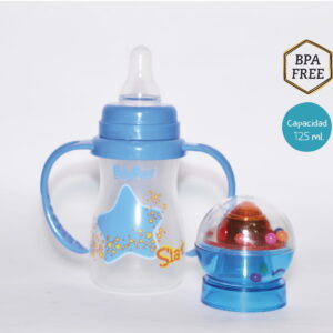 MAMADERA TET SILICONA 125 ML C/TAPA MARACA (x12)