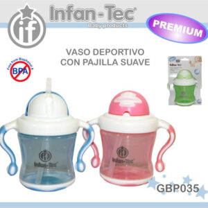 PREMIUM VASO DEPORTIVO CON PAJILLA SUAVE (x12)