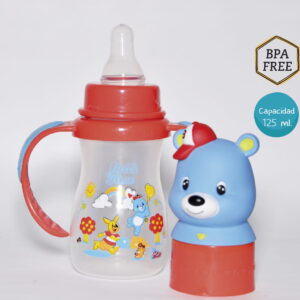 MAMADERA DE 125 ML CON TAPA ANIMADA (x12)