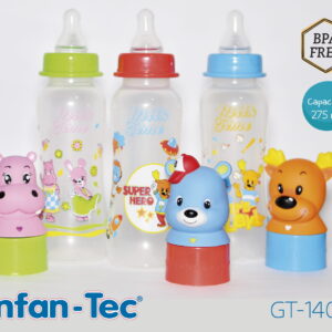 MAMADERA DE 275 ML CON TAPA ANIMADA (x12)