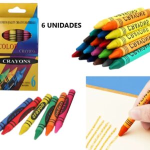 CRAYONES DE CERA DE COLORES X 6U