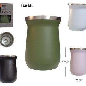 MATE TERMICO DE ACERO INOXIDABLE 180ML